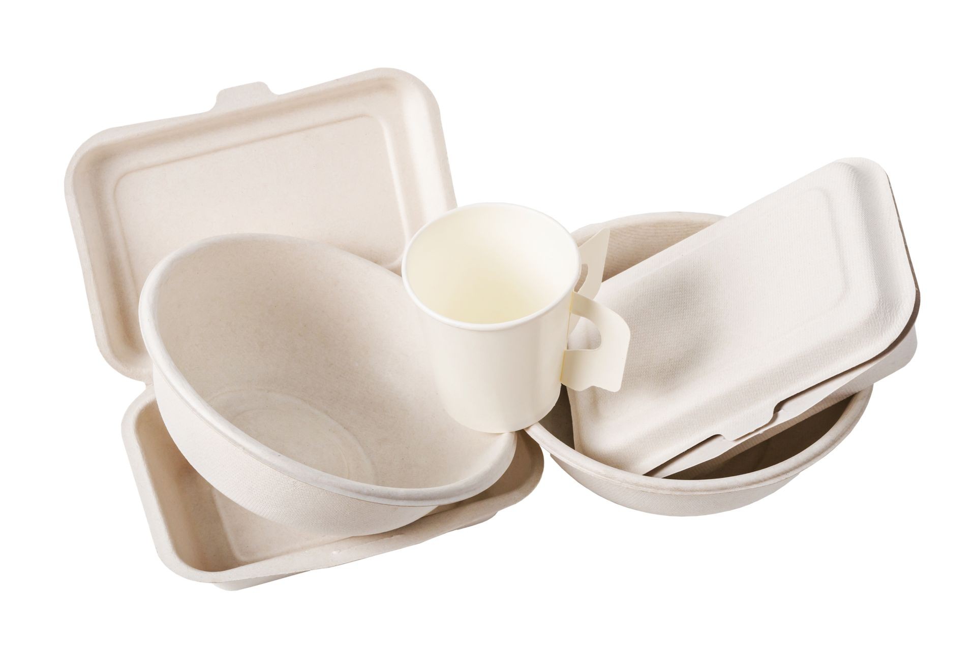 Compostable sugarcane bagasse products or tableware - Eco-frienfly dining solutions